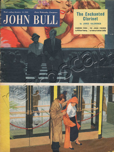 1956 January John Bull Vintage couple on cinema date  - unframed