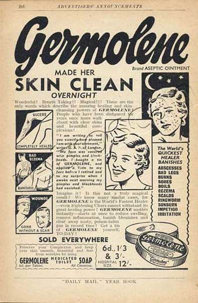 1938 vintage Germolene advert