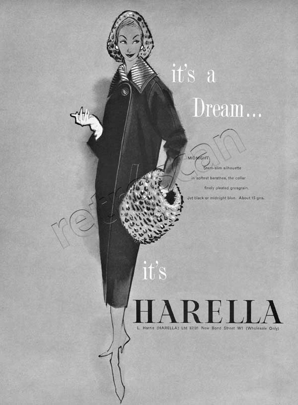 1958 Harella Fashions vintage ad