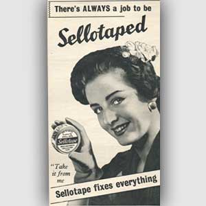 1954 Sellotape - Vintage Ad