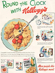  1954 Kellog's Cereals - vintage ad