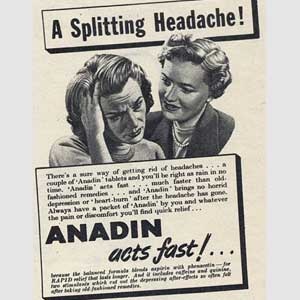 1953 Anadin Tablets - vintage ad