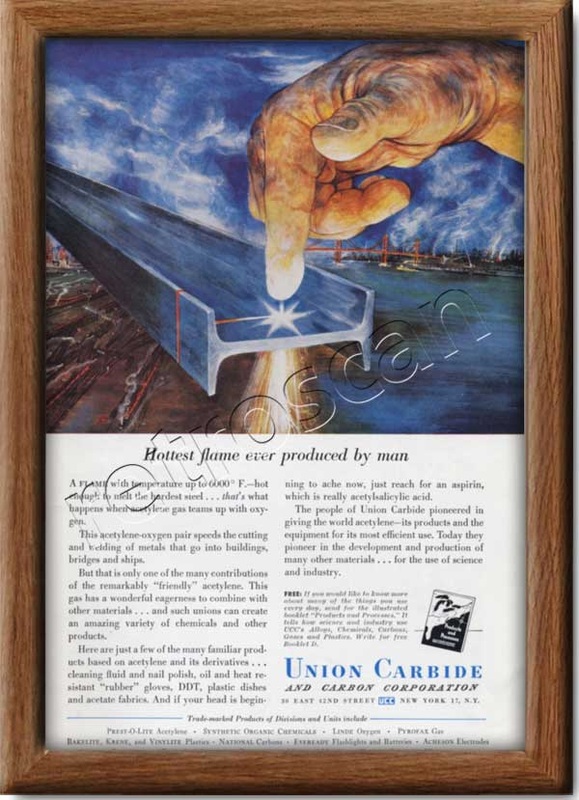 1950 vintage Union Carbide advert