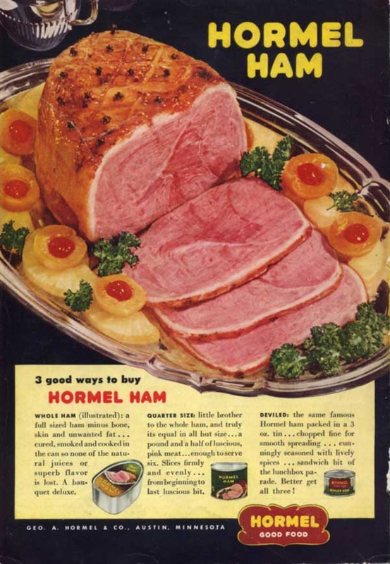 1949 Hormel Ham magazine ad