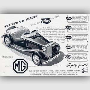 1950 MG Midget TD advert