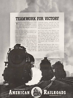1942 ​American Railroads - vintage ad