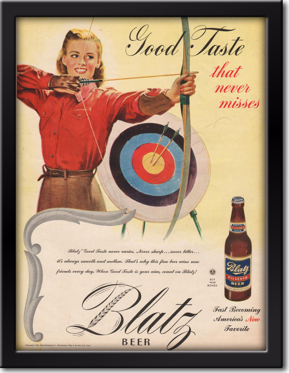 1942 Blatz Beer - framed preview retro