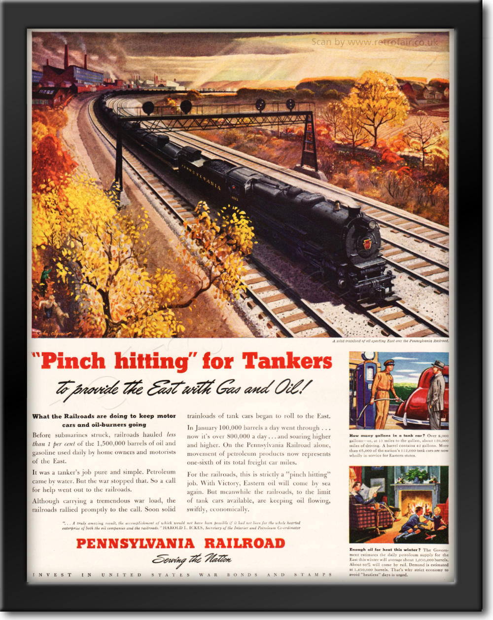 1942 Pennsylvania Railroad - framed preview retro