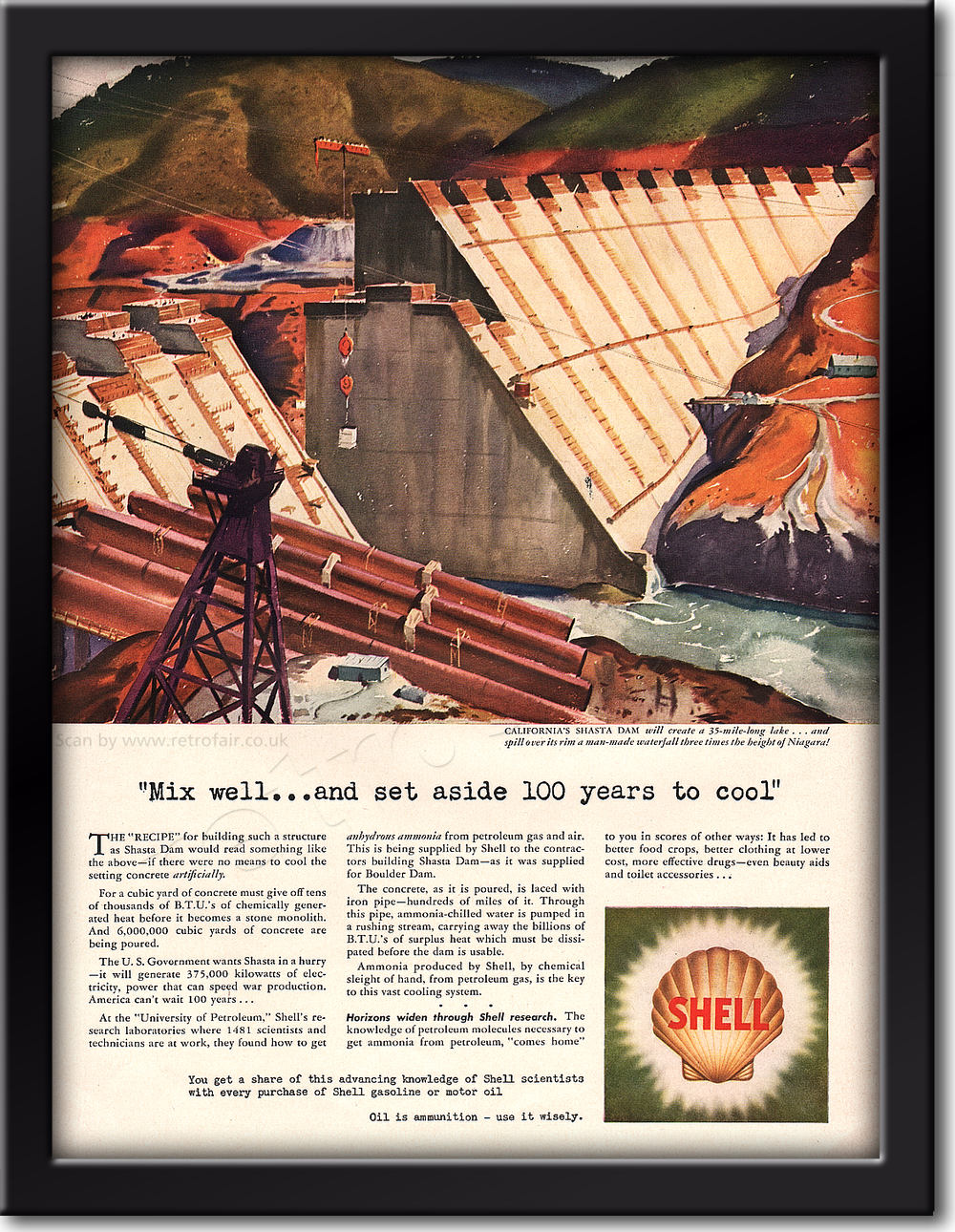 1942 Shell Oil - framed preview retro
