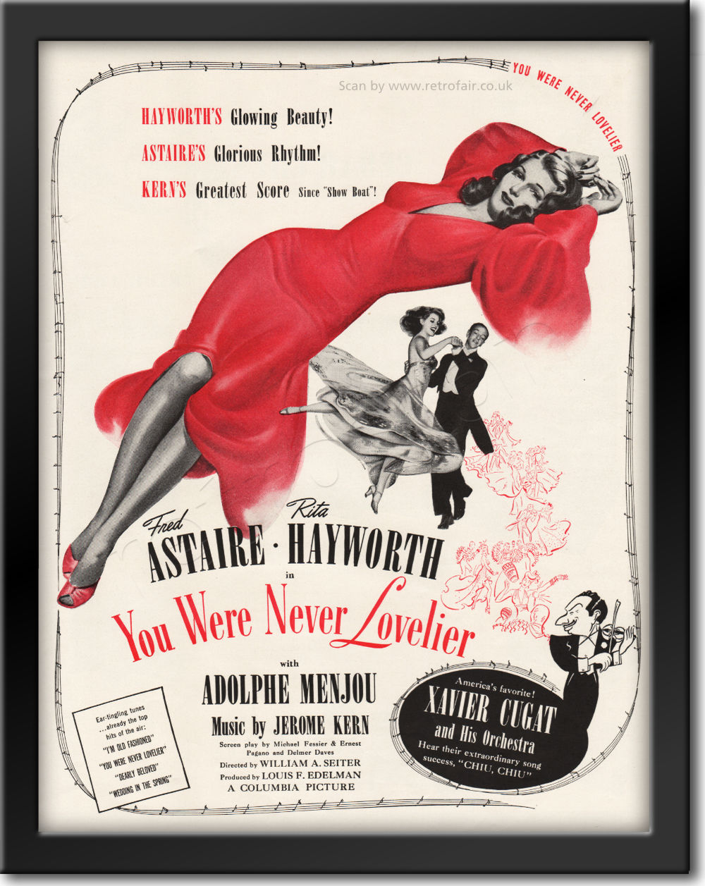 1942 You Were Never Lovelier - framed preview retro