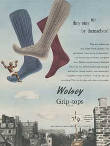 1955 Wolsey Grip-Tops - vintage ad