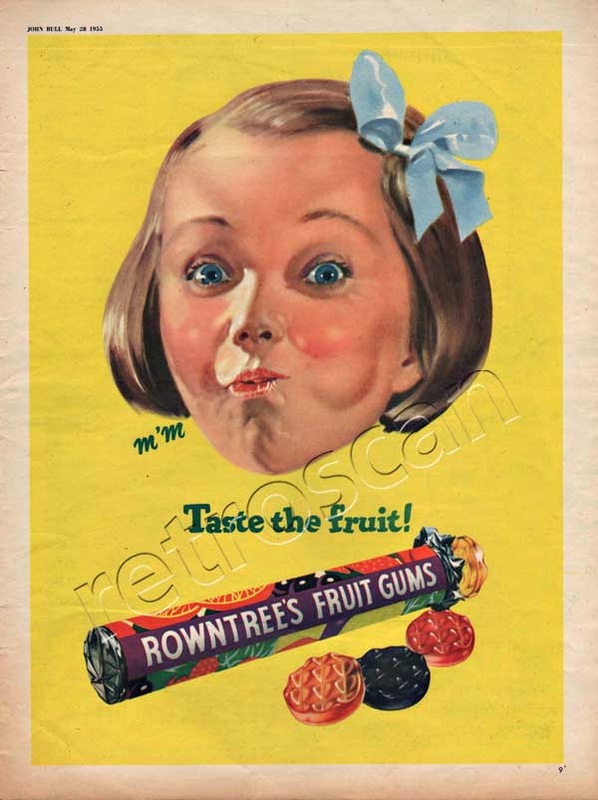 1955 Rowntree's Fruit Gums - unframed