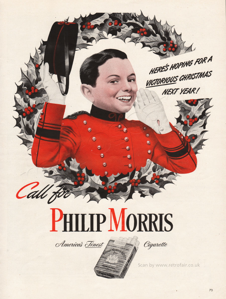 1943 Philip Morris - unframed vintage ad