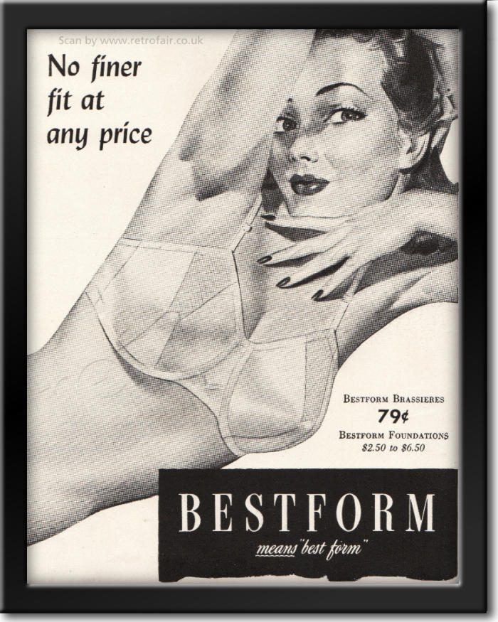 1944 Bestform Underwear - framed preview vintage ad