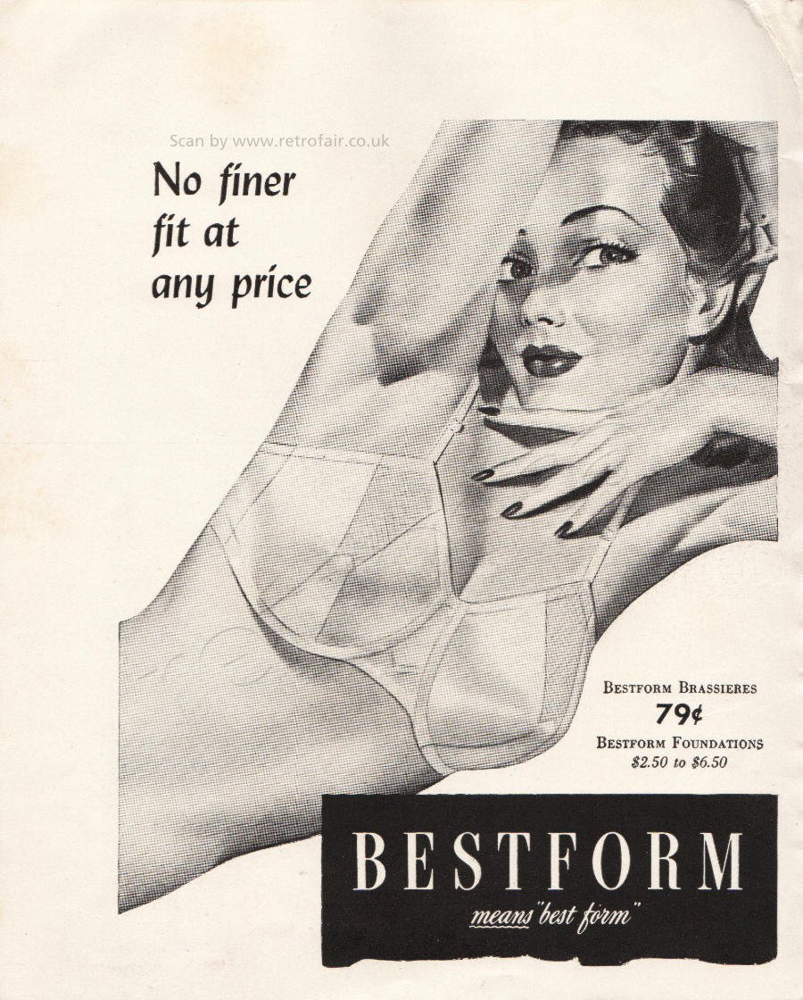 1944 Bestform Underwear - unframed vintage ad