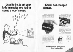1969 Kodak Instamatic Movie Cameras - unframed vintage ad