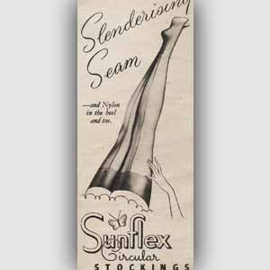1952 Sunflex Stockings - vintage ad