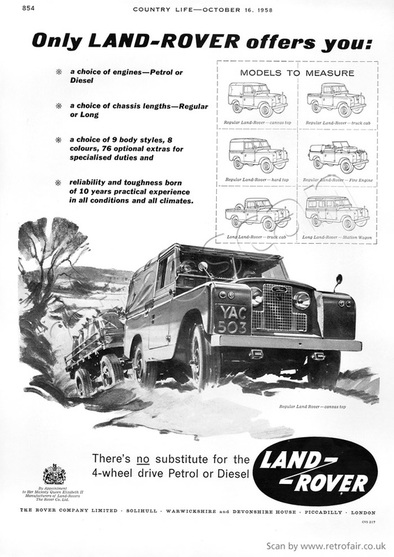 1958 Land Rovervintage ad
