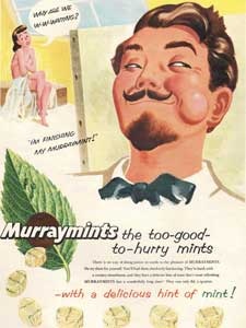 1955 Murraymints artist - vintage ad