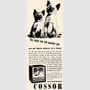 1954 Cossor Television - vintage ad