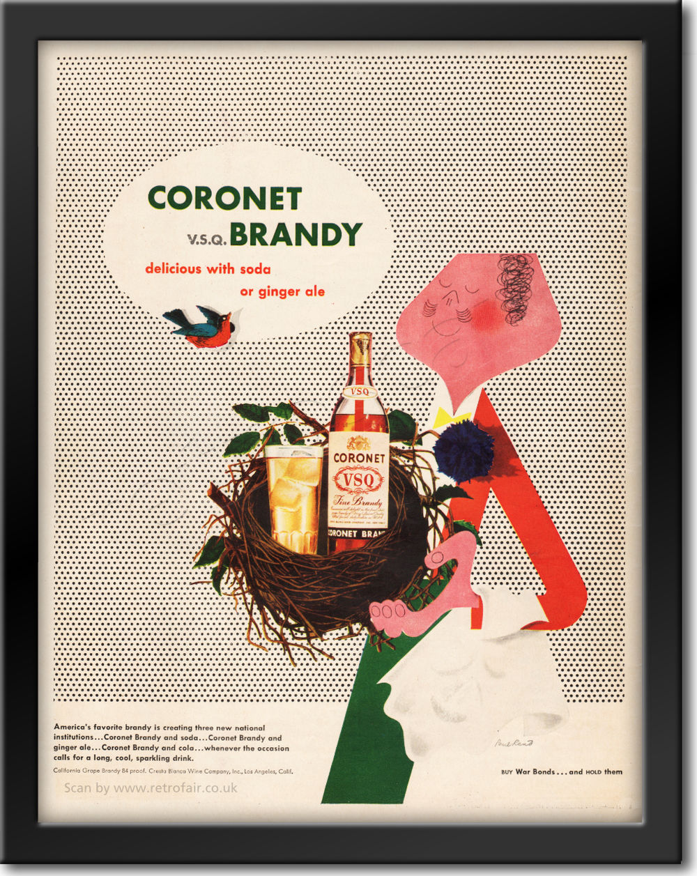 1945 Coronet Brandy - framed preview retro