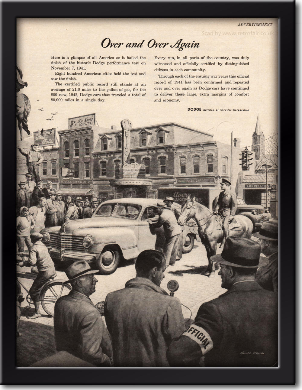 1945 Dodge Motors - framed preview vintage ad