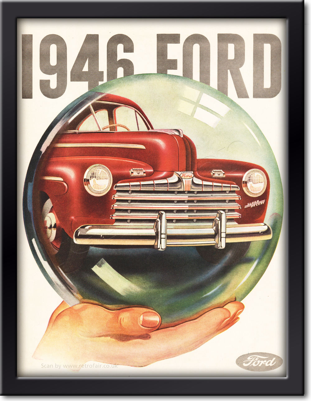 1946 Ford Motors - framed preview vintage ad