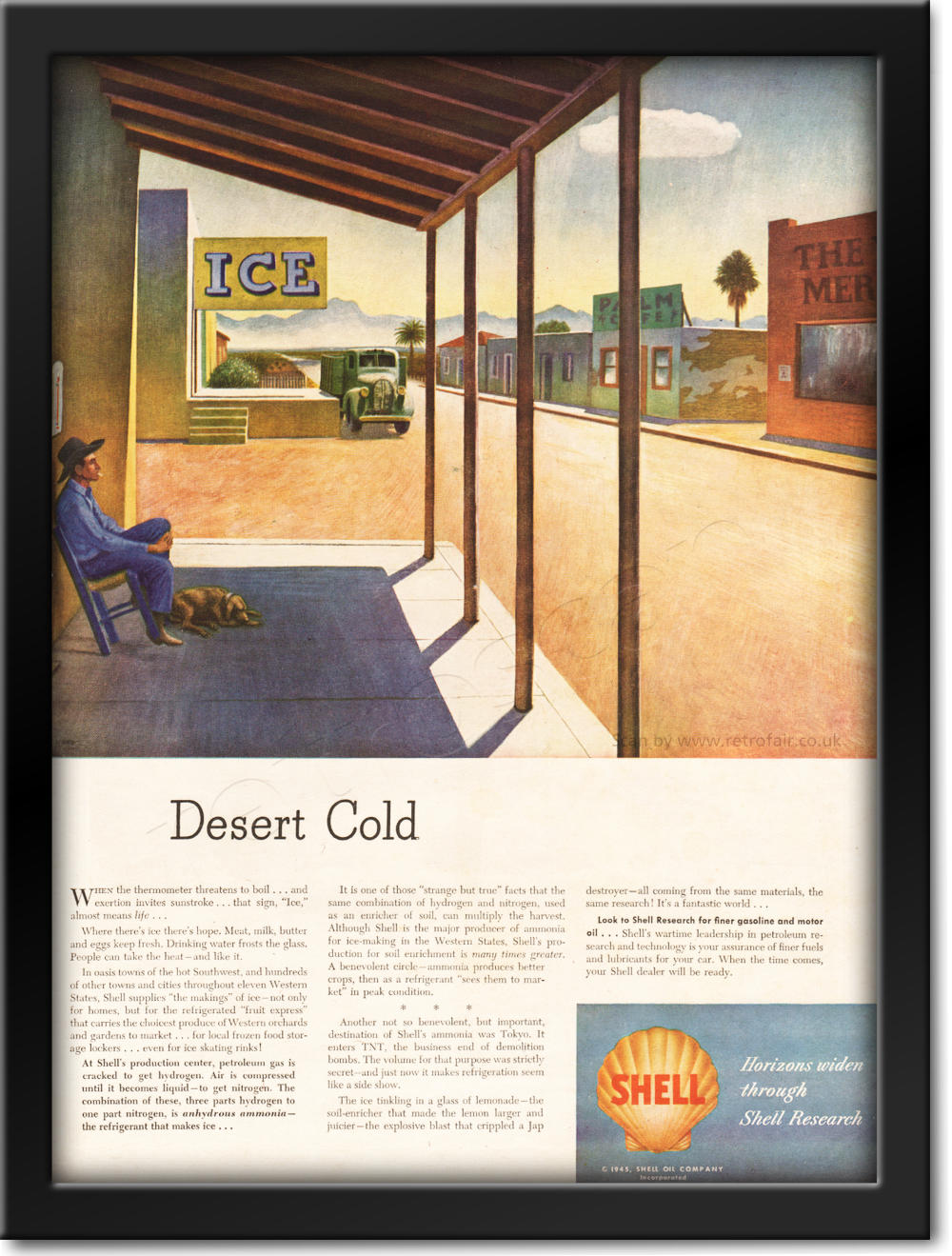 1945 Shell Oil Company - framed preview vintage ad