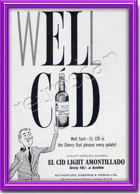 1959 EL Cid Sherry - framed preview