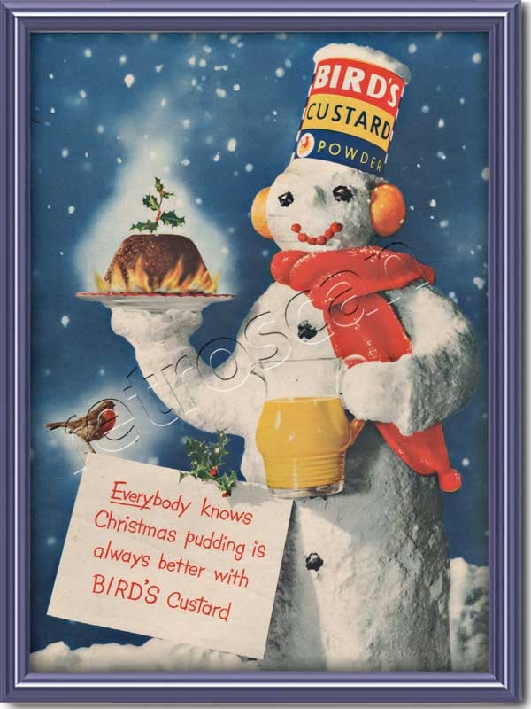 1953 Bird's Custard Christmas Snowman