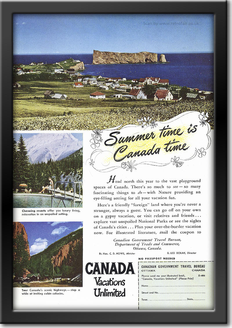 1948 vintage Canada Vacations advert