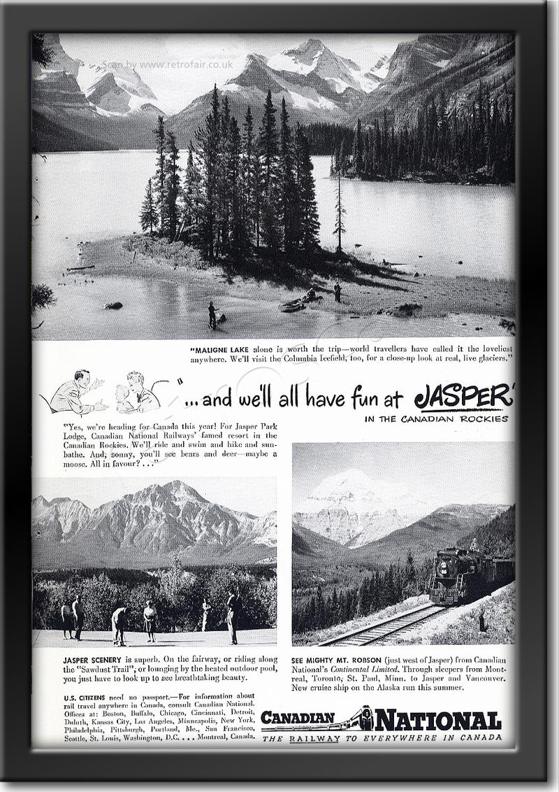 1948 vintage Canada National Railways ad