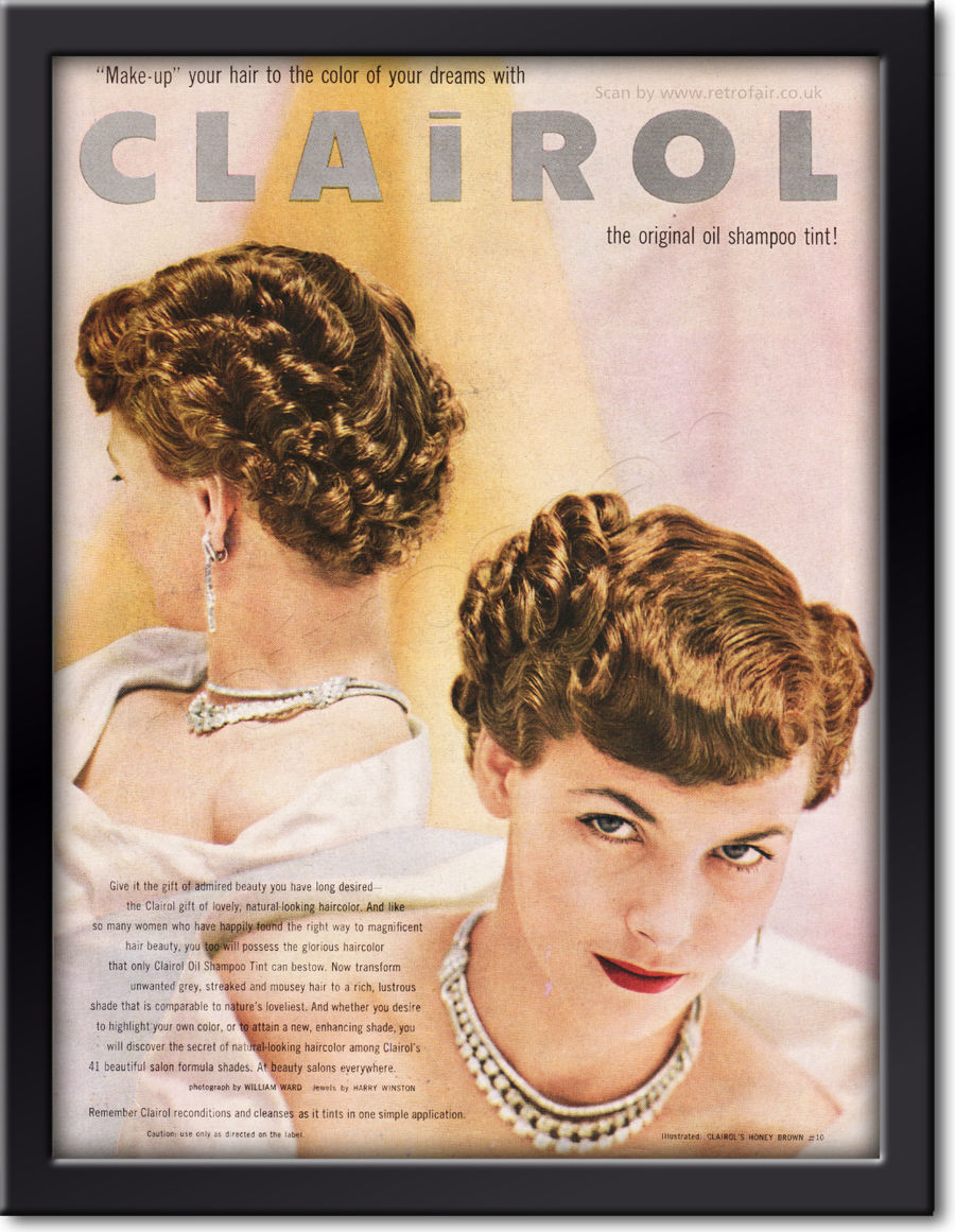 1949 Clairol Shampoo Hair Coloring - framed preview retro