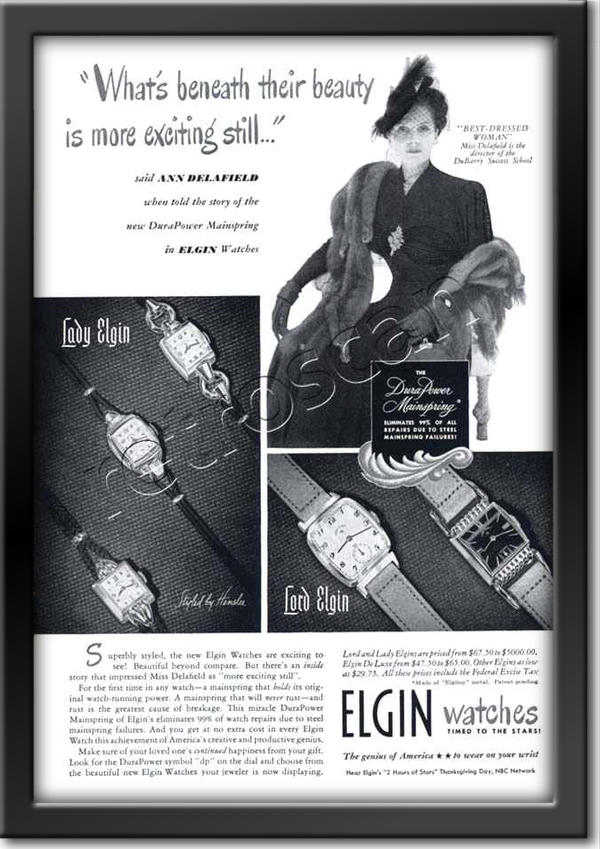 vintage Elgin Watches  advert