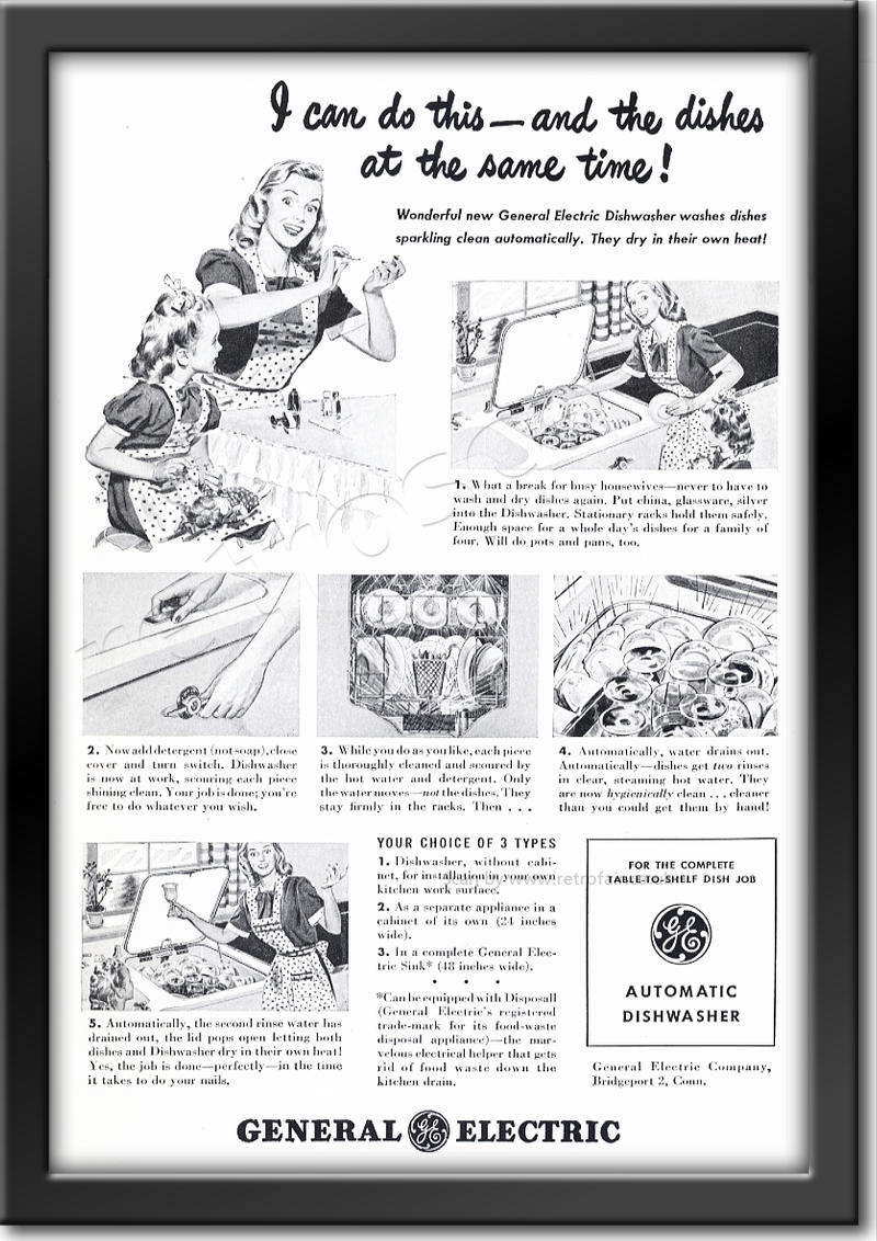 1948 GEC Dishwasher  - framed preview