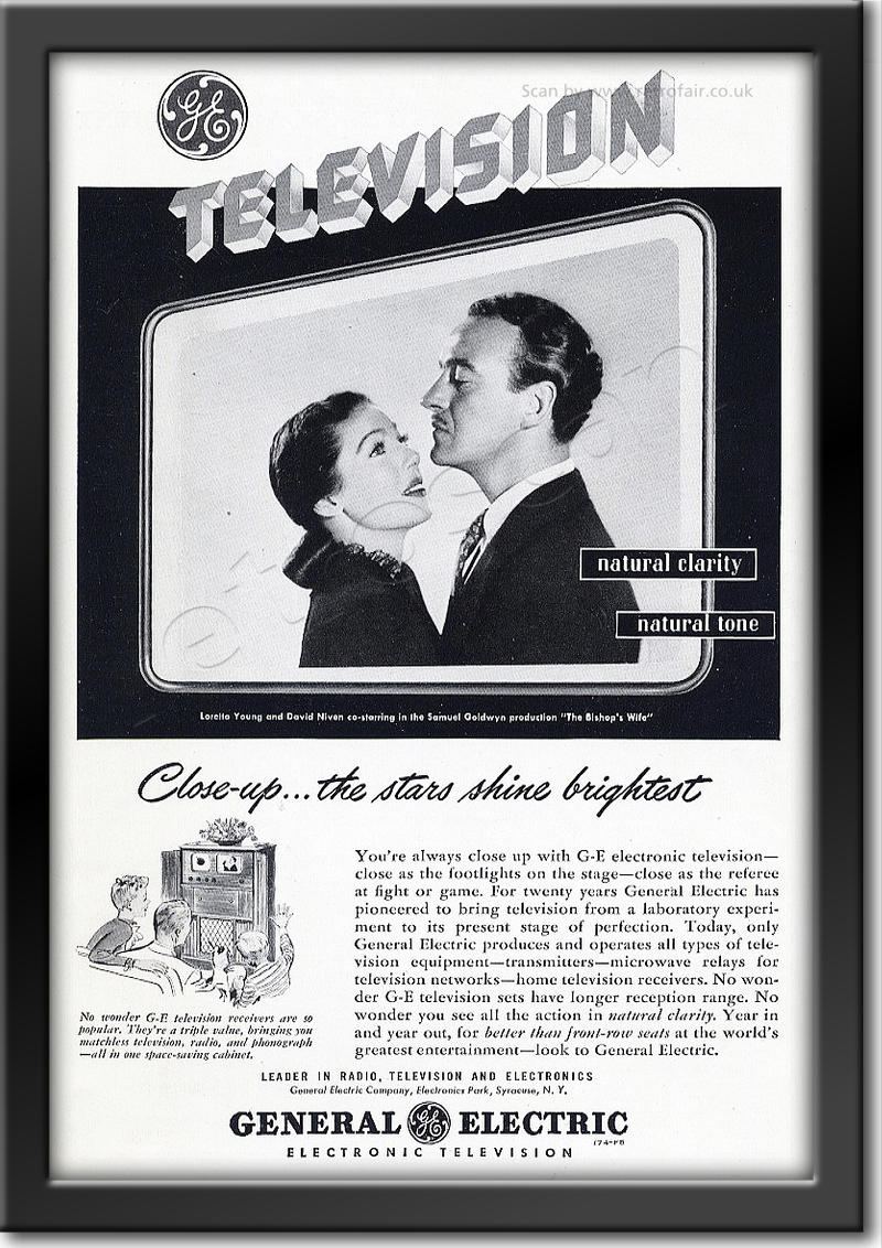 vintage 1948 GEC Television advert