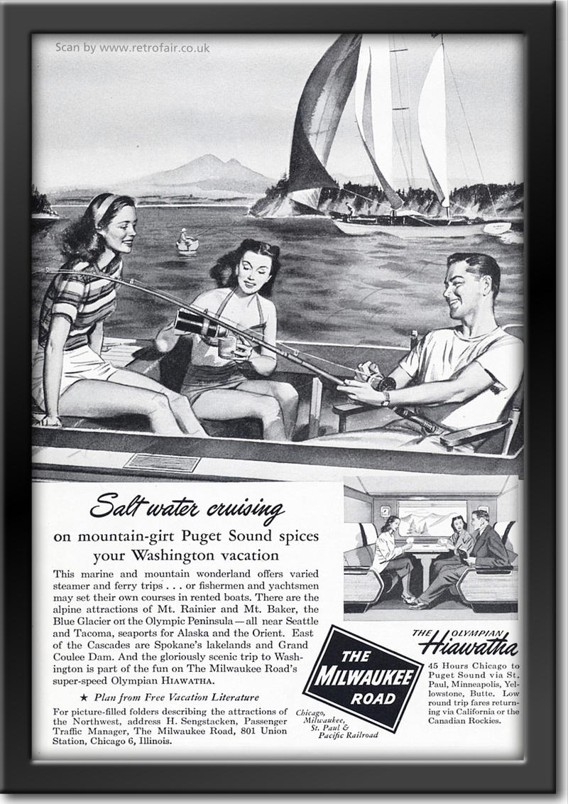 1948 vintage The Milwaukee Road  advertising
