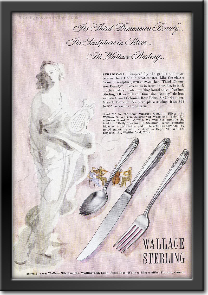 1948 vintage Wallace Sterling advert