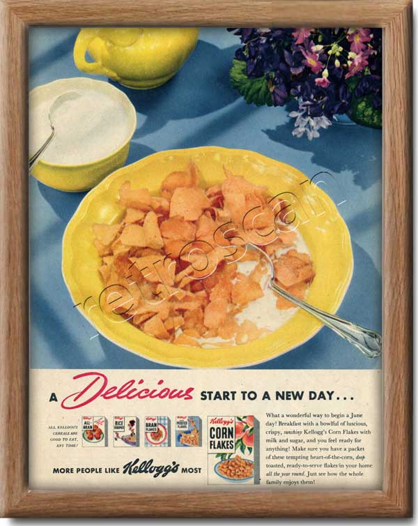 vintage Kellogg's Corn Flakes ad