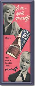 1955 Fry's Chocolate Cream  vintage advert
