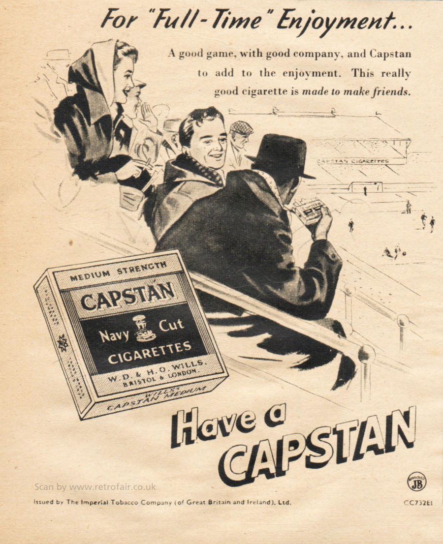 1949 Capstan Cigarettes - unframed vintage ad