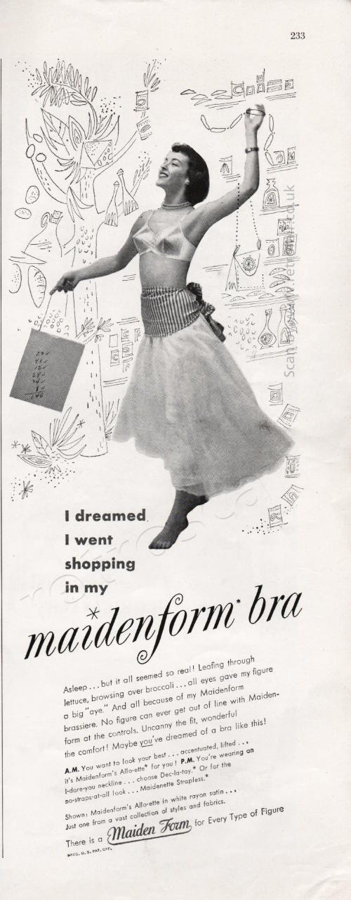 1949 Maidenform Bras Vintage Magazine Adverts