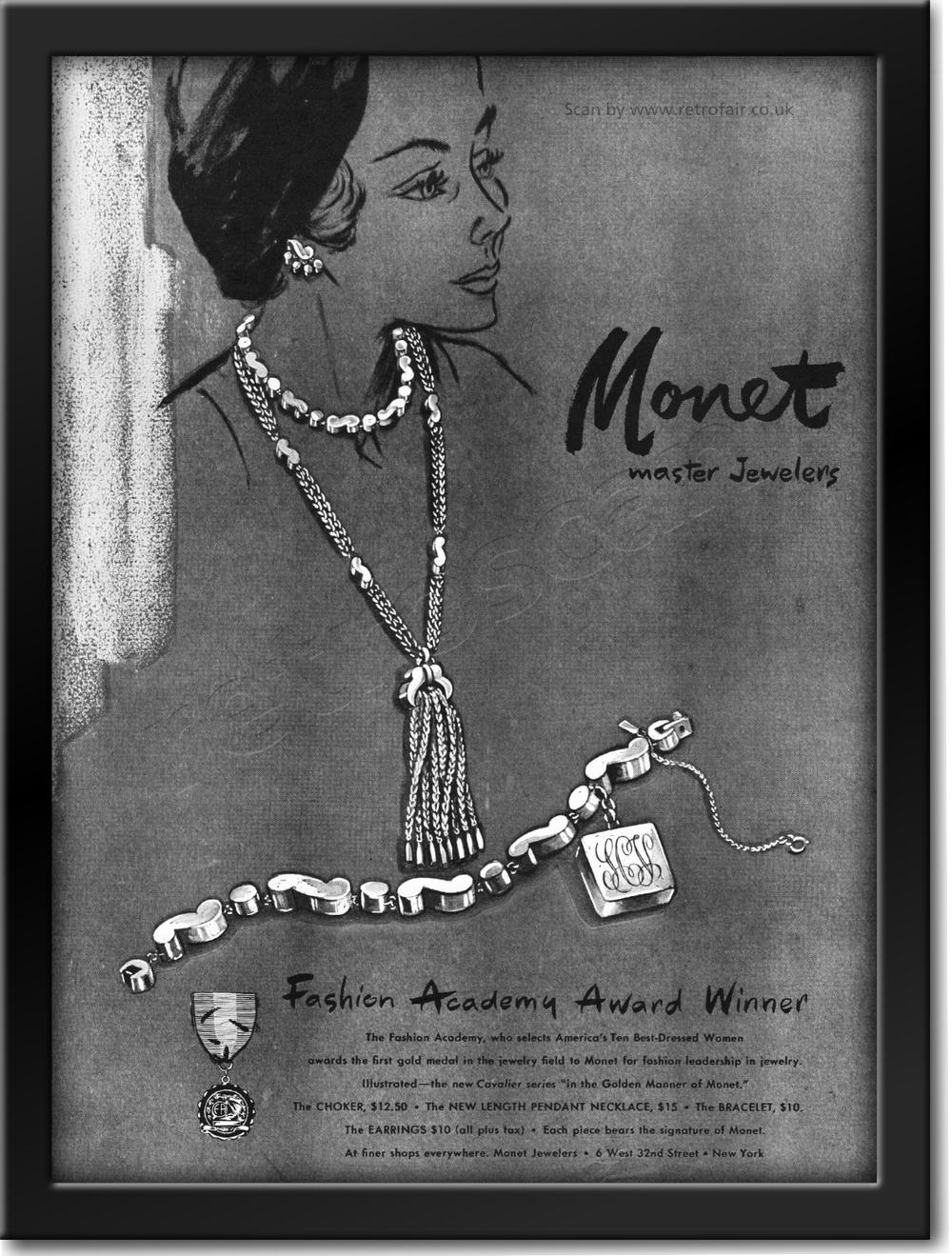 1949 Monet Jewelers - framed preview retro