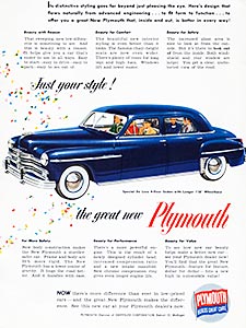  1949 Plymouth - vintage ad