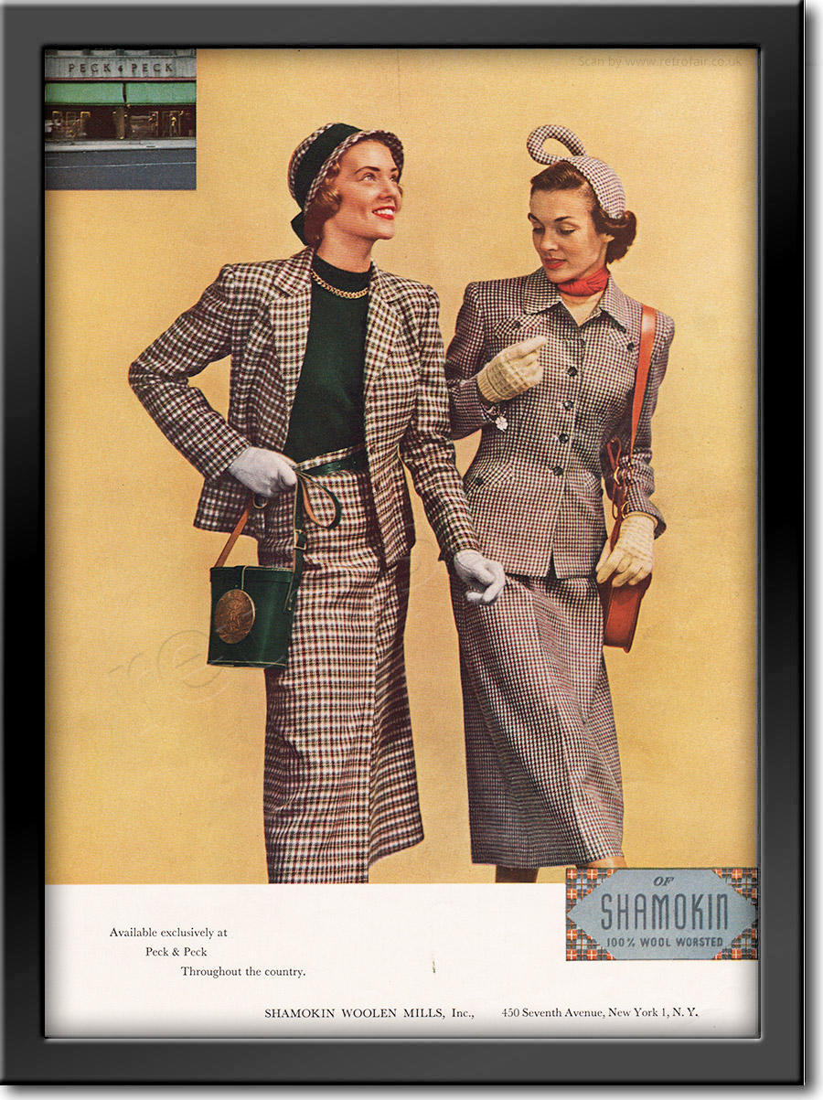1949 Shamokin Knitwear - framed preview retro