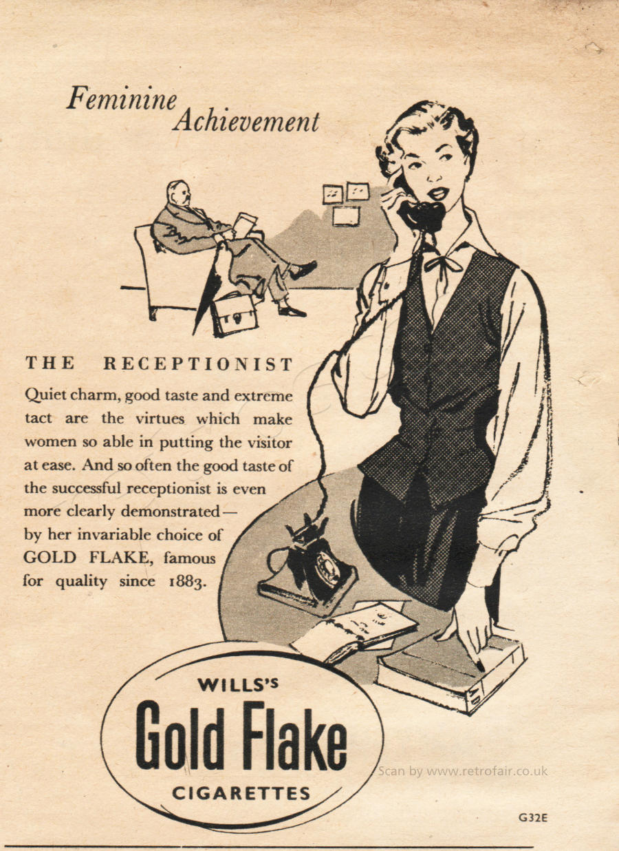 1949 Wills's Gold Flake - unframed vintage ad