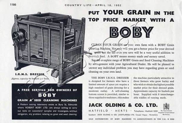 1952 Boby Grain Cleaning - unfarmed
