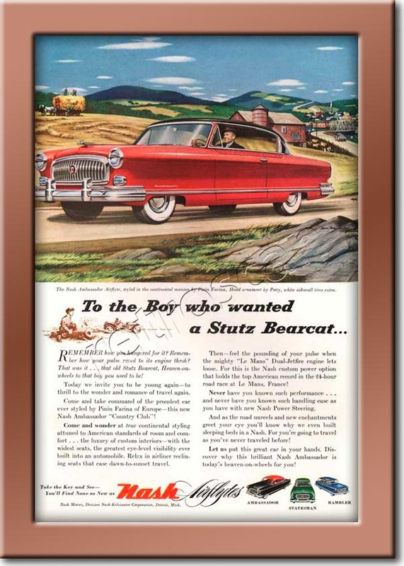 1953 vintage Nash Airflyte ad