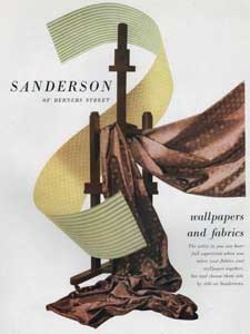 1953 Sanderson Fabrics and Wallpapers - vintage ad