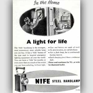 1950 Nife Steel Handlamps - vintage ad